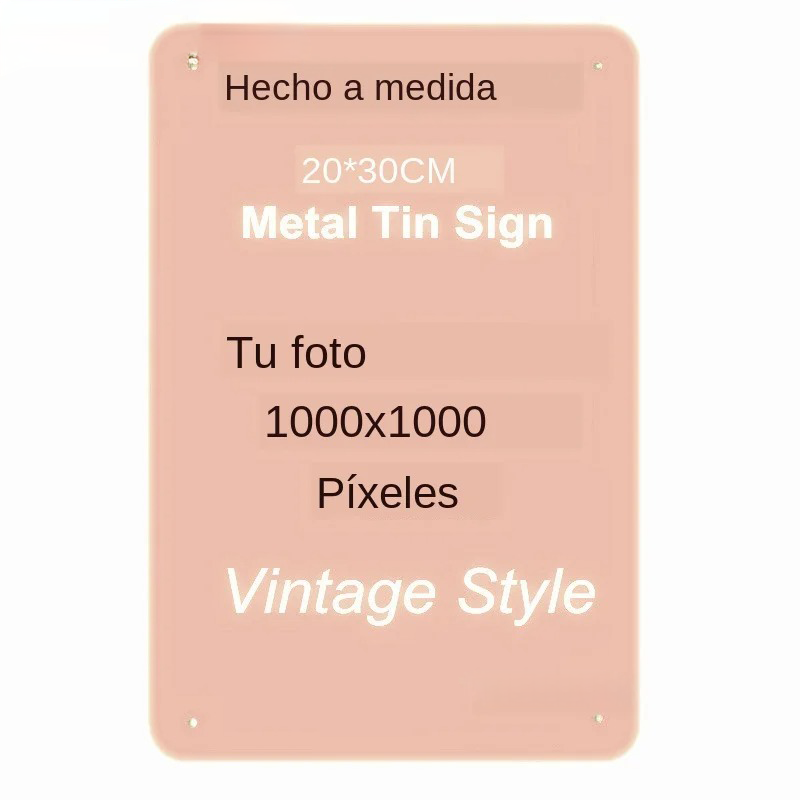 Vintage Collectible Plates - Personalized 20×30cm Vintage Style Metal Sign,