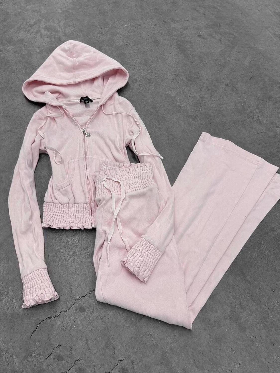 Vintage Zip Hoodie - Vintage Sweatshirt 2-Piece Set Y2k 2000s