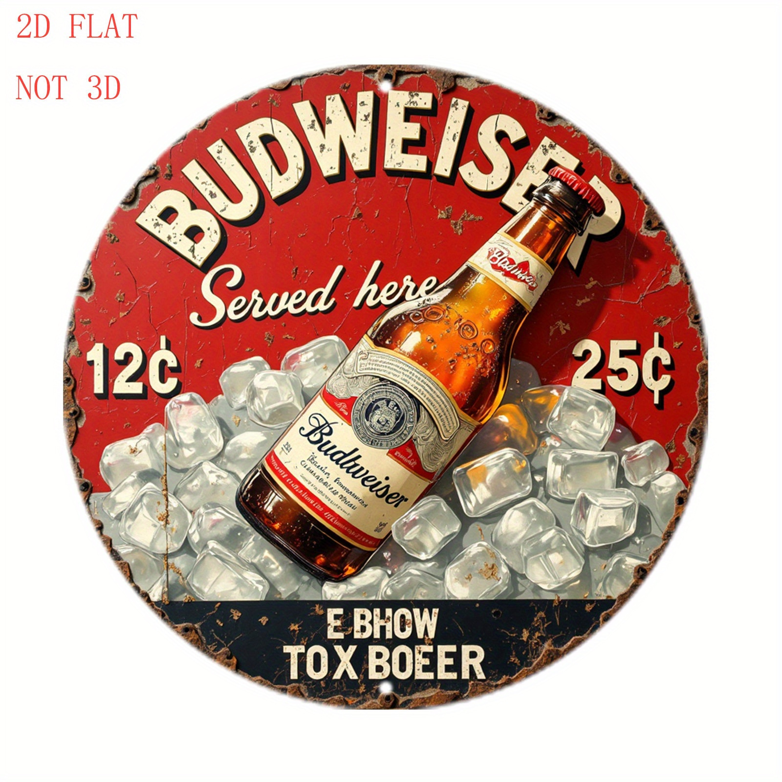 1pc Vintage Beer Logo Metal Wa - Vintage Collectible Plates ulasan dan harga