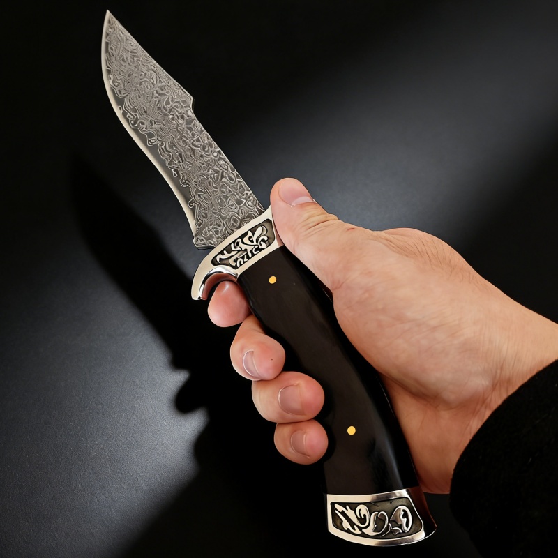 Vintage Engraved Damascus Stra - Vintage Collectible Knives ulasan dan harga