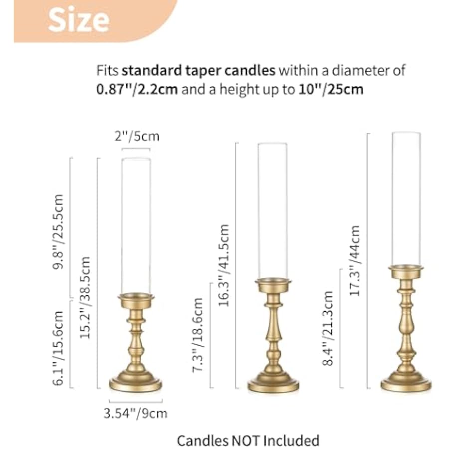 NUPTIO Gold Candlestick Holder - Vintage Collectible Glass ulasan dan harga