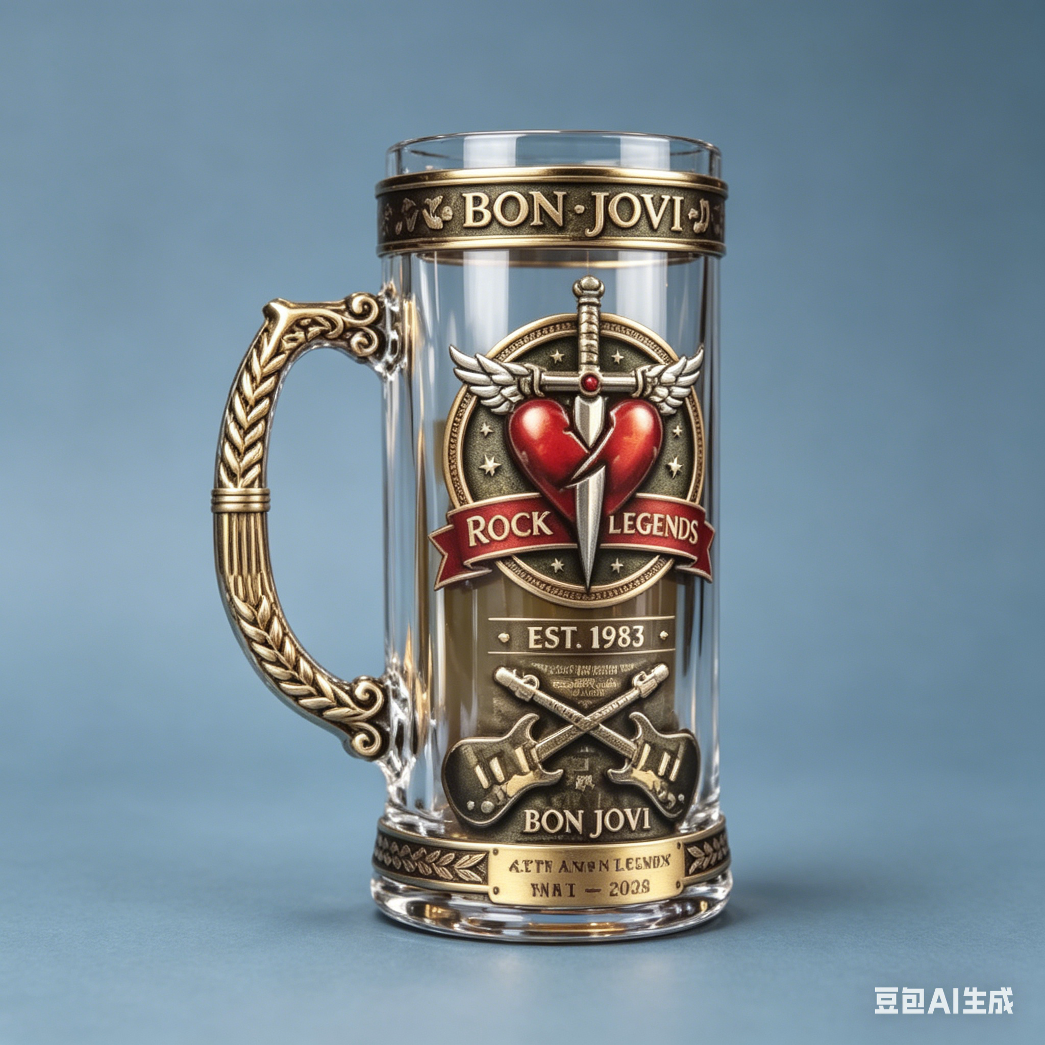 Bon Jovi 1983-2026 Rock Legend - Vintage Collectible Glass ulasan dan harga