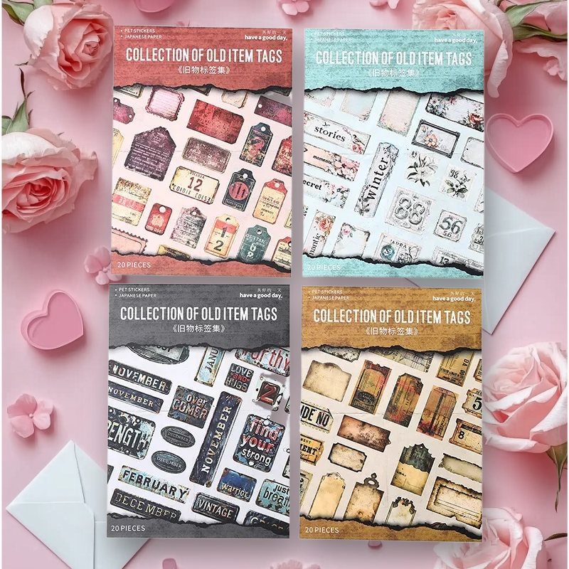Dual Material Die-Cut Sticker  - Vintage And Collectible Books ulasan dan harga