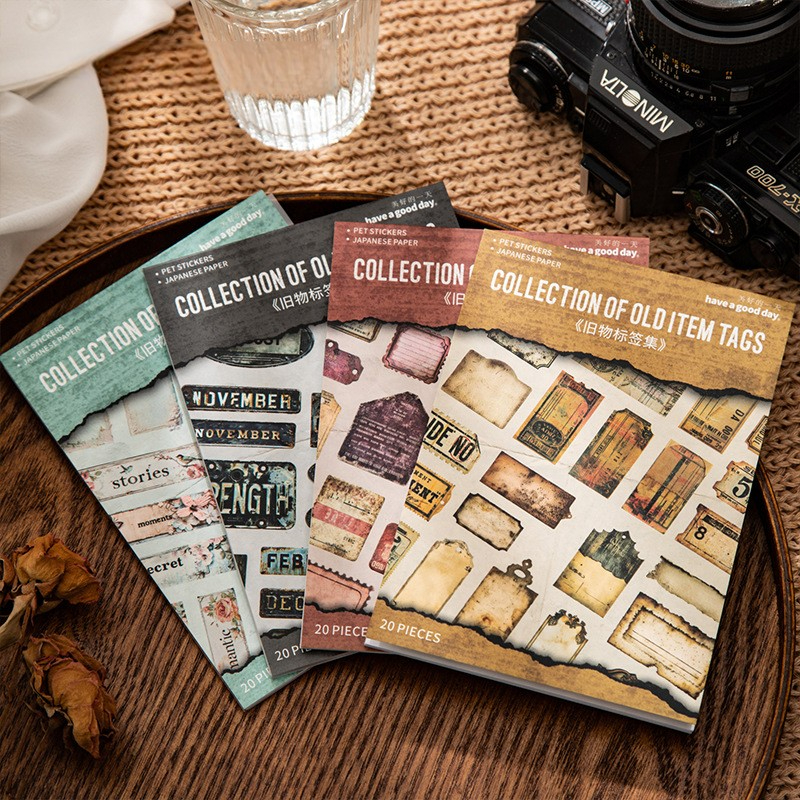 Dual Material Die-Cut Sticker  - Vintage And Collectible Books ulasan dan harga