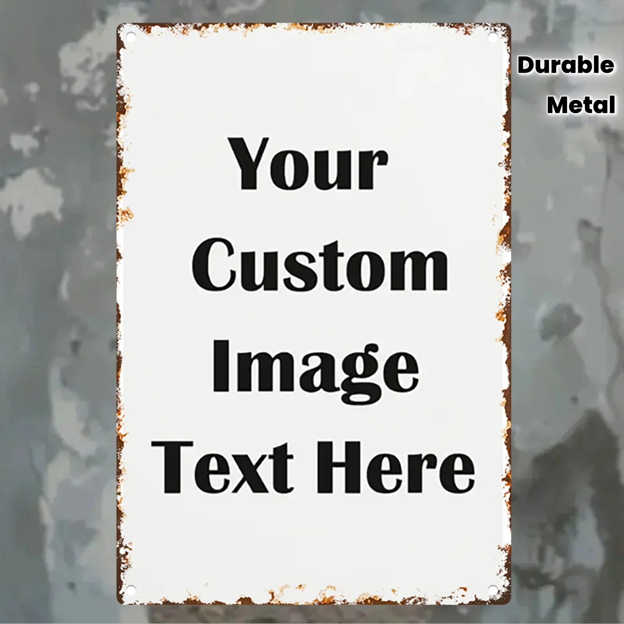 Custom Photo & Text Tin Sign - - Vintage Collectible Plates ulasan dan harga