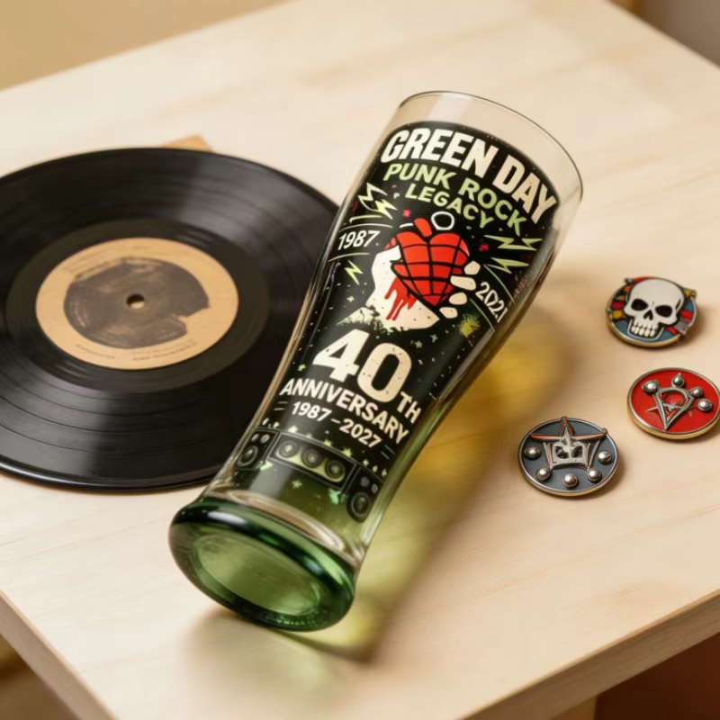 Retro Punk Rock 40 Year Commem - Vintage Collectible Glass ulasan dan harga