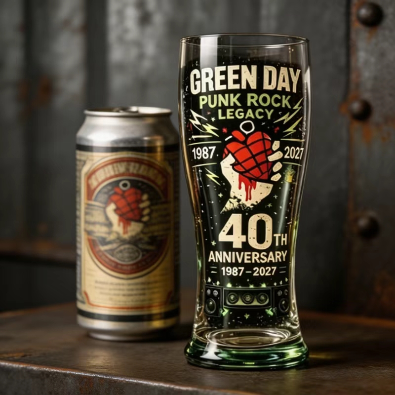 Retro Punk Rock 40 Year Commem - Vintage Collectible Glass ulasan dan harga
