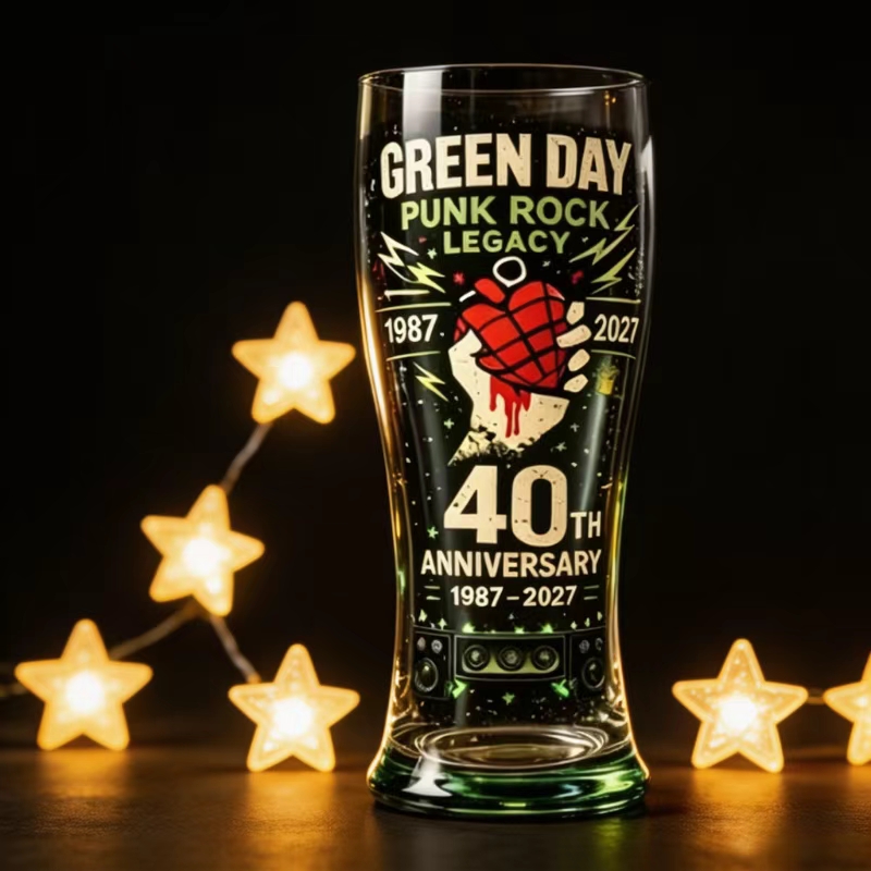 Retro Punk Rock 40 Year Commem - Vintage Collectible Glass ulasan dan harga