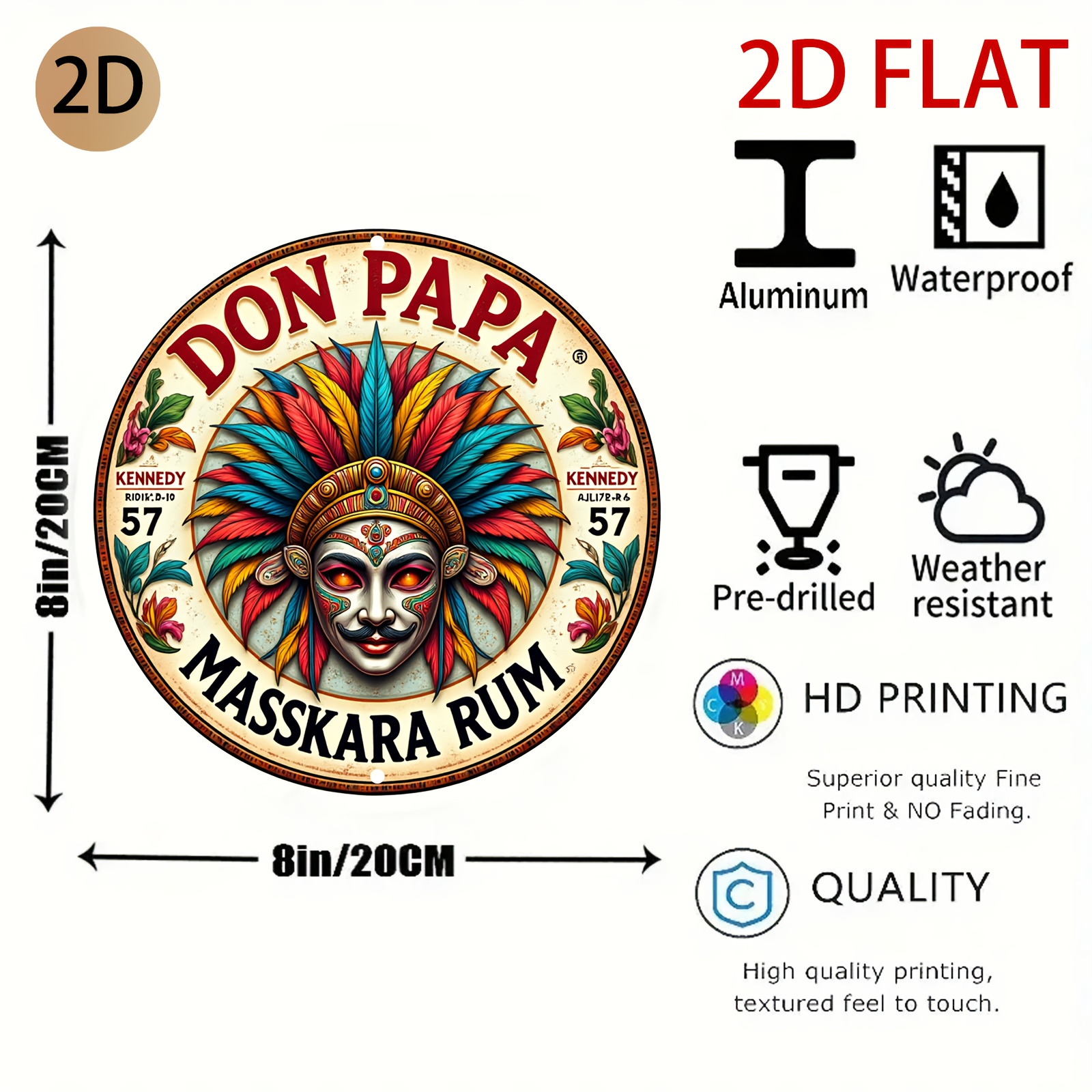 Vintage Don Papa Masskara Rum  - Vintage Collectible Plates ulasan dan harga