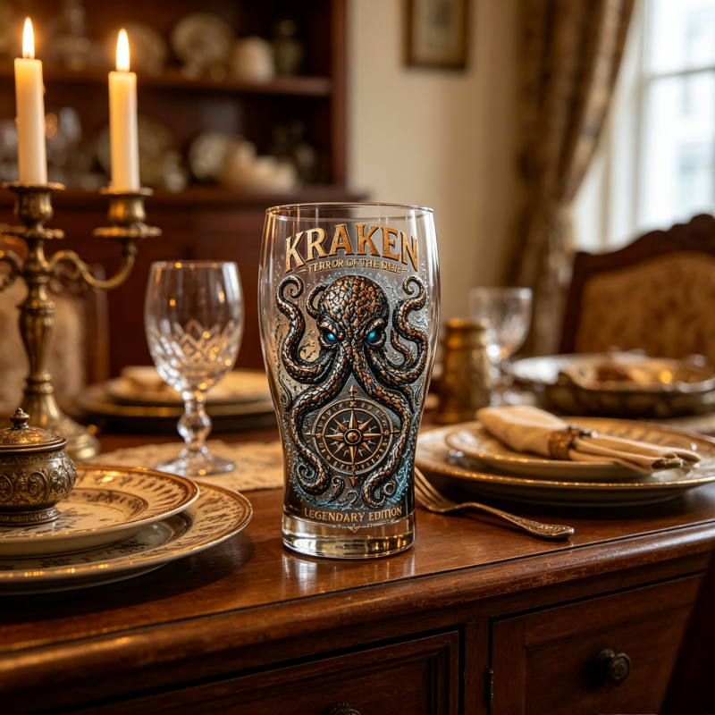 Retro Kraken Octopus Compass G - Vintage Collectible Glassware ulasan dan harga