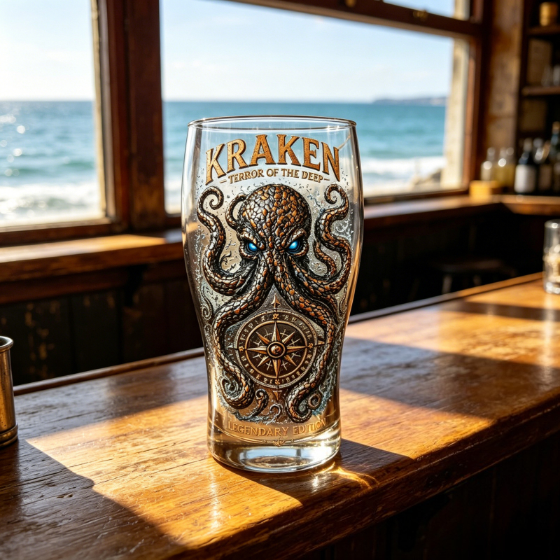 Retro Kraken Octopus Compass G - Vintage Collectible Glassware ulasan dan harga