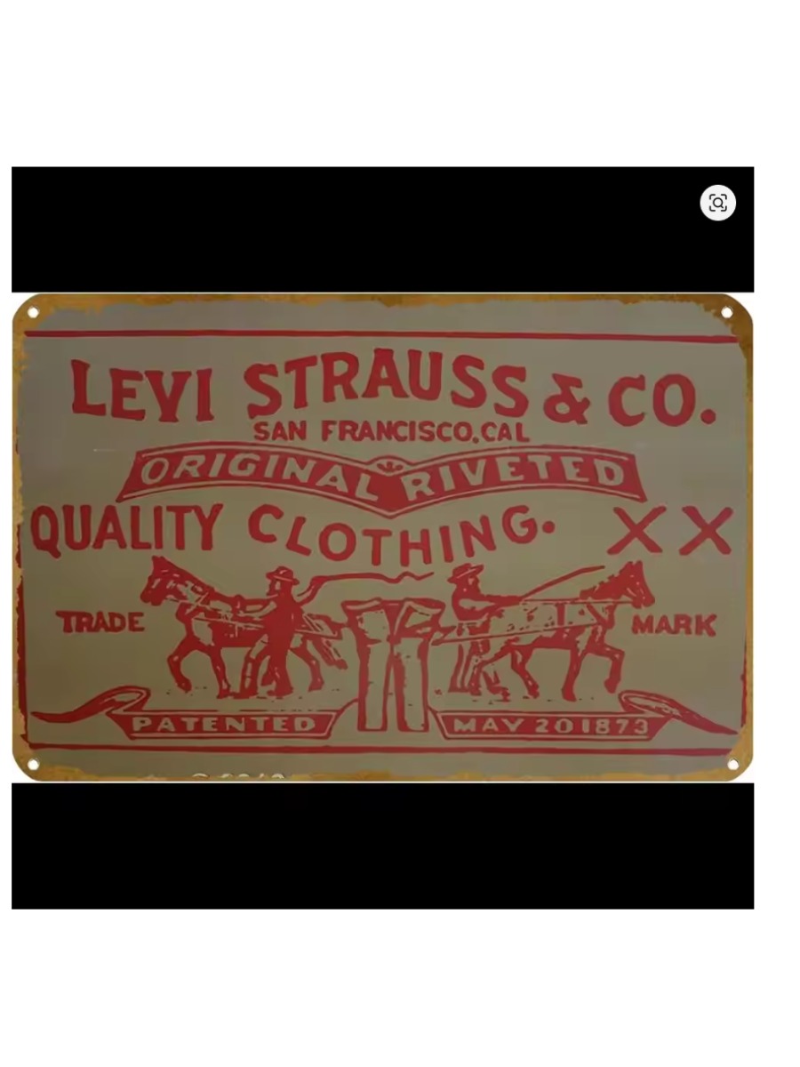 Levi Strauss Co Vintage Metal  - Vintage Collectible Plates ulasan dan harga