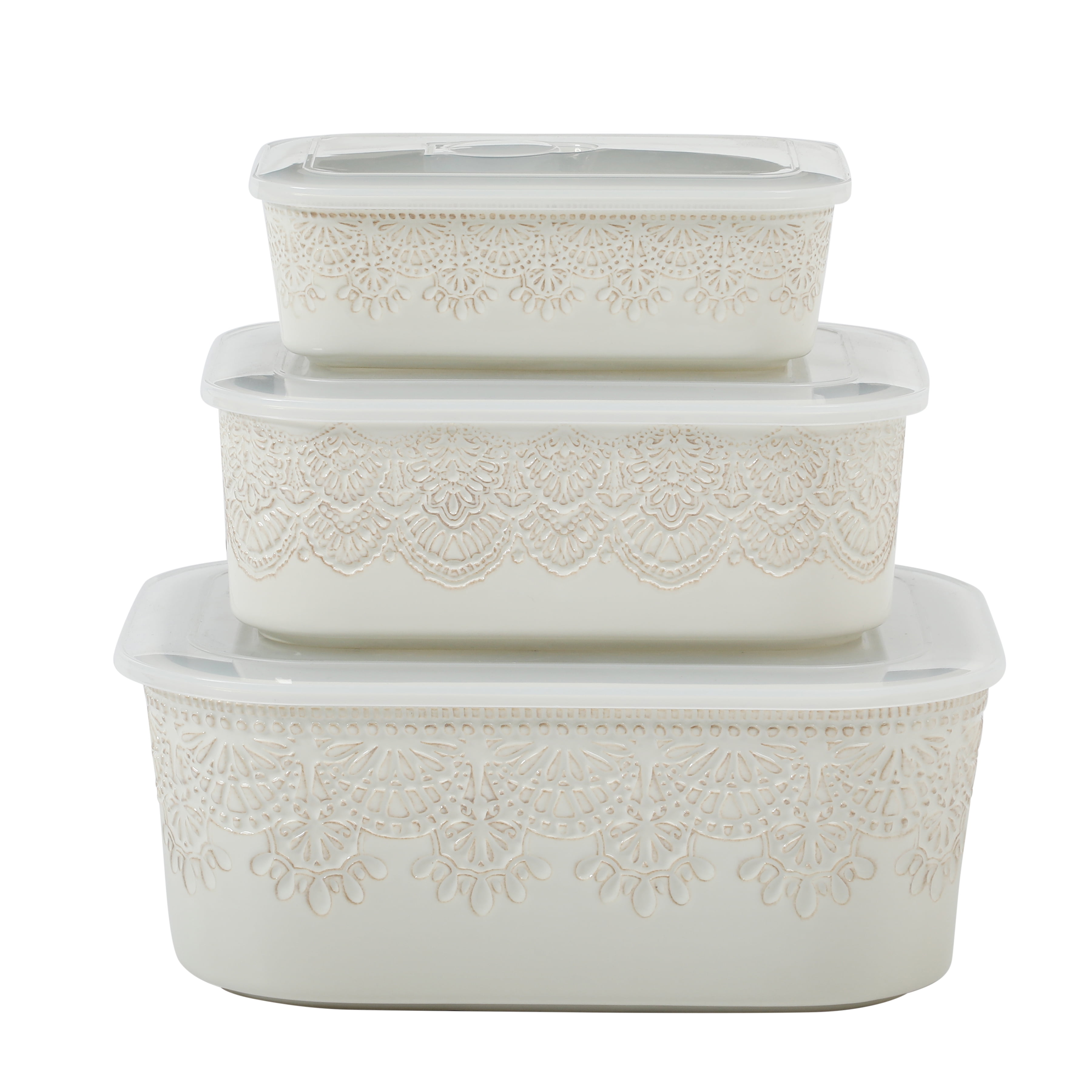 Vintage lace ceramic casserole - Vintage Collectible Dishes ulasan dan harga