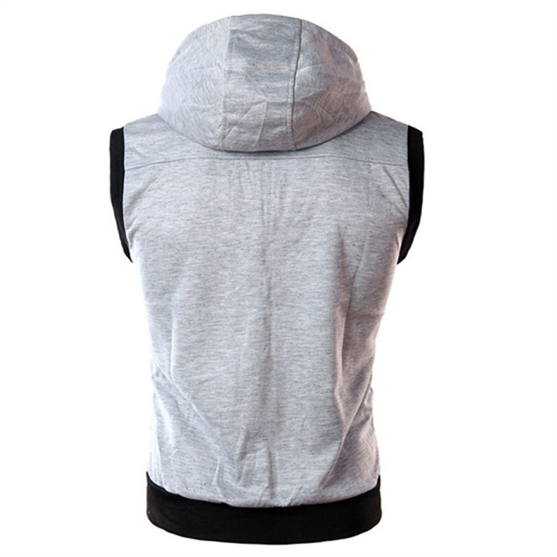New Men's Hooded Sleeveless Ve - Vintage Zip Hoodie ulasan dan harga