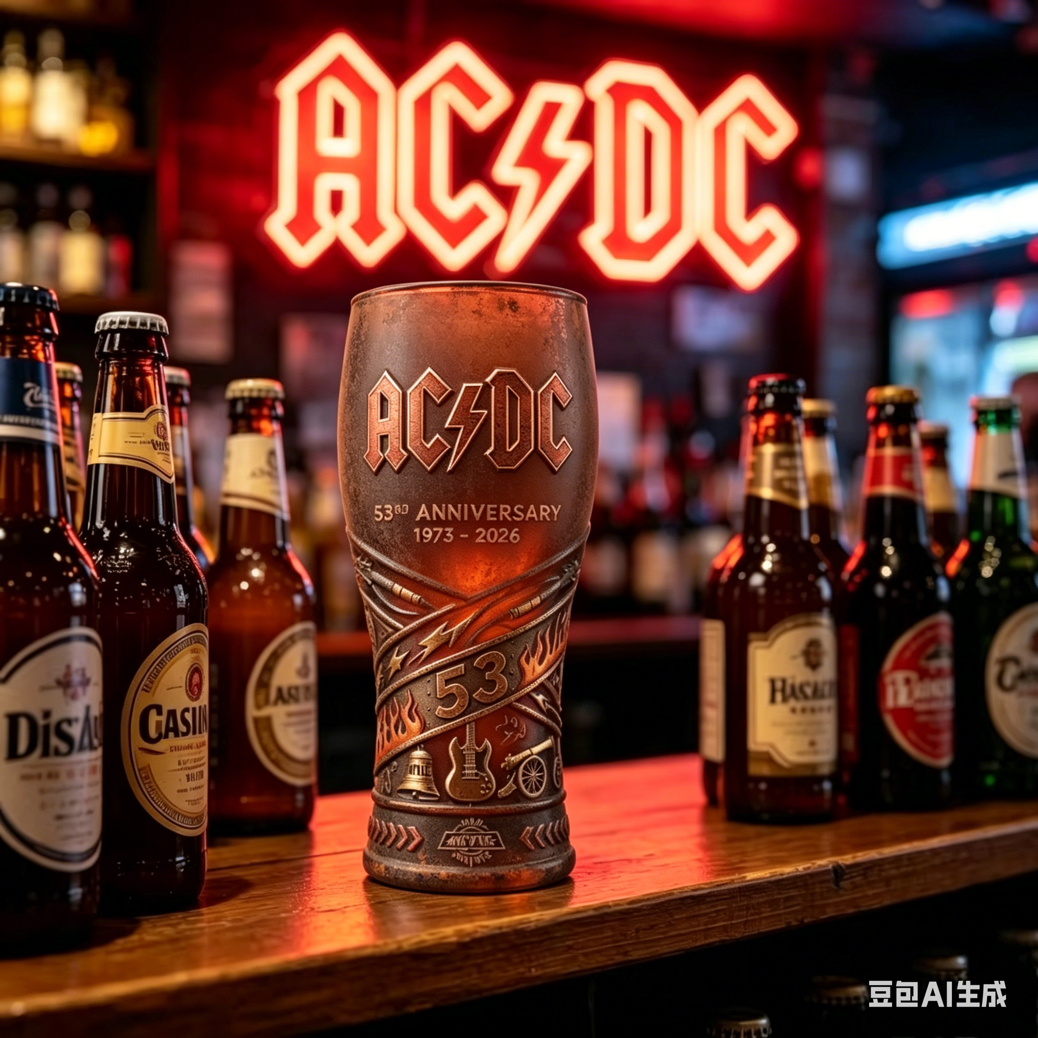 RURUYA AC/DC 53rd Anniversary  - Vintage Collectible Glass ulasan dan harga