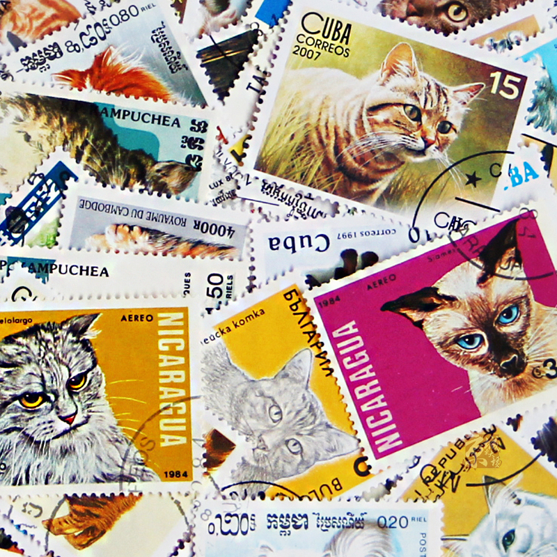 50 Different Cats Stamps 50 No - Vintage Collectible Stamps ulasan dan harga