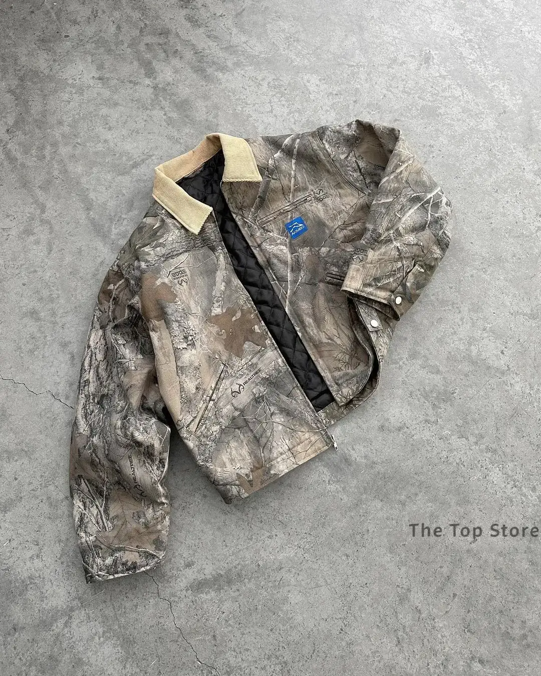 Autumn and Winter Camouflage O - Vintage Zip Hoodie ulasan dan harga