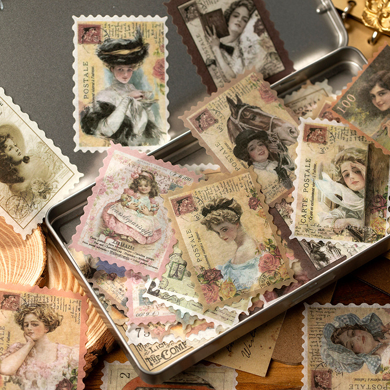 1pack/60pcs Vintage Stamp Stic - Vintage Collectible Stamps ulasan dan harga