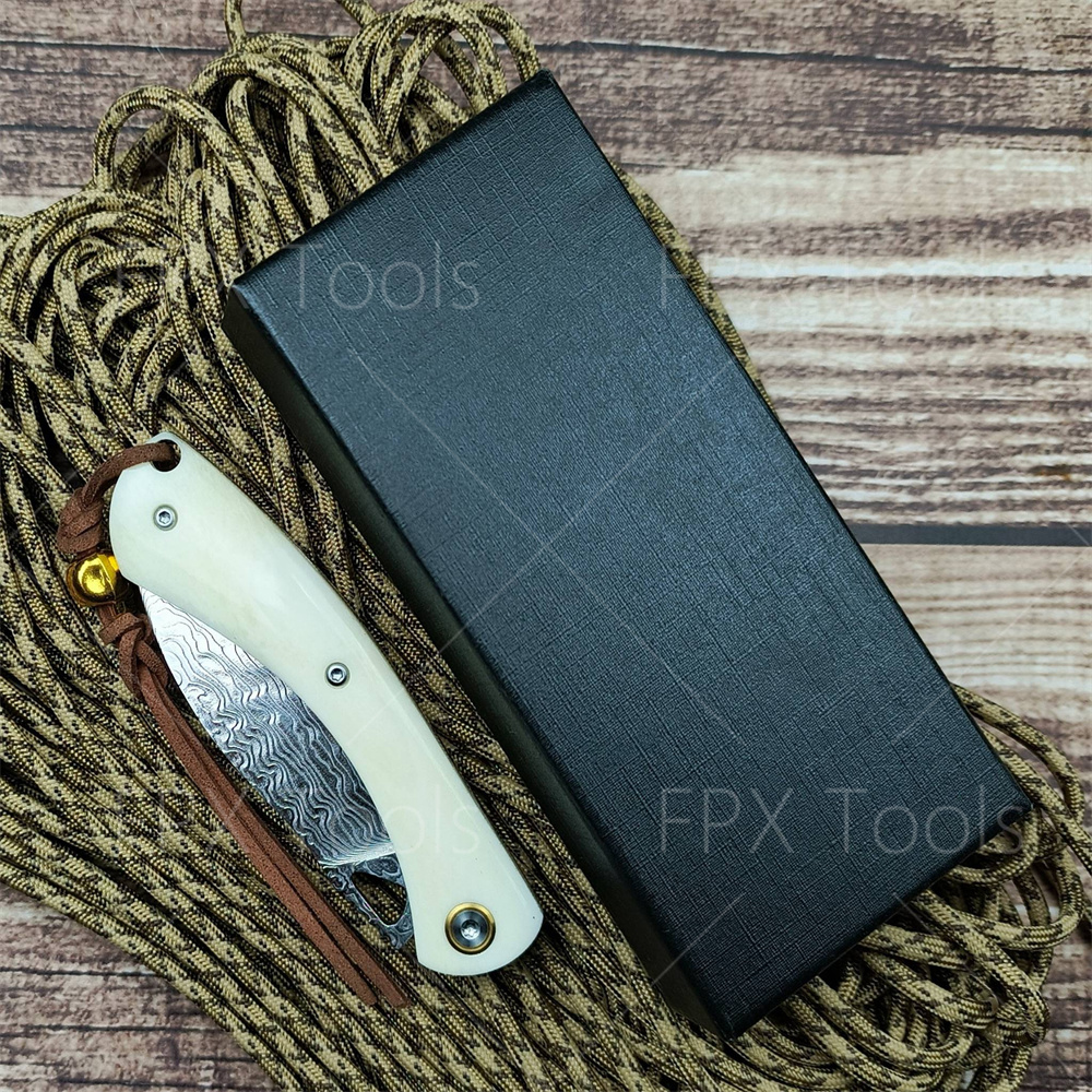 Damascus Pattern Steel Folding - Vintage Collectible Knives ulasan dan harga