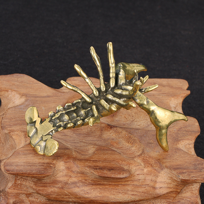 ●Solid Brass Crayfish Ornament - Vintage Collectible Pens ulasan dan harga