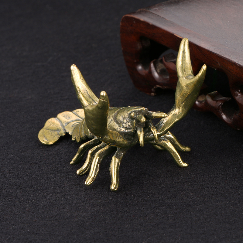 ●Solid Brass Crayfish Ornament - Vintage Collectible Pens ulasan dan harga