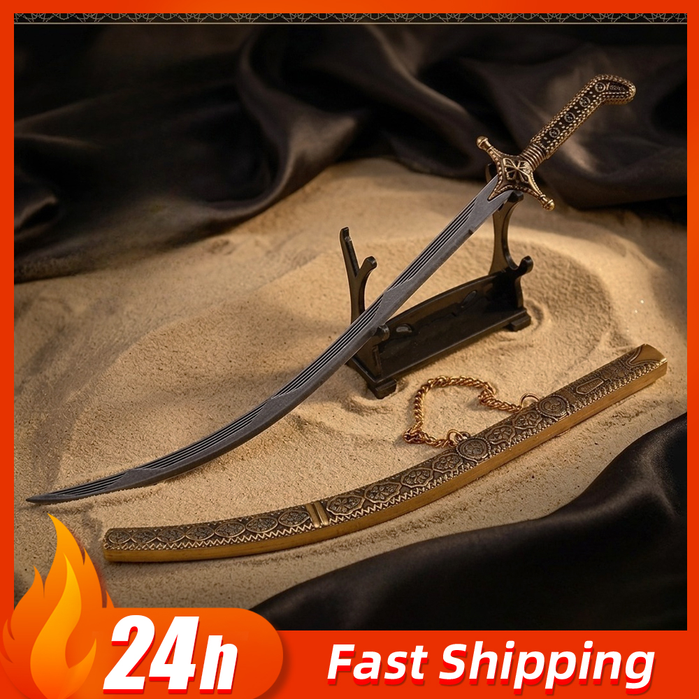 26cm Arabian Curved Sword weap - Vintage Collectible Knives ulasan dan harga