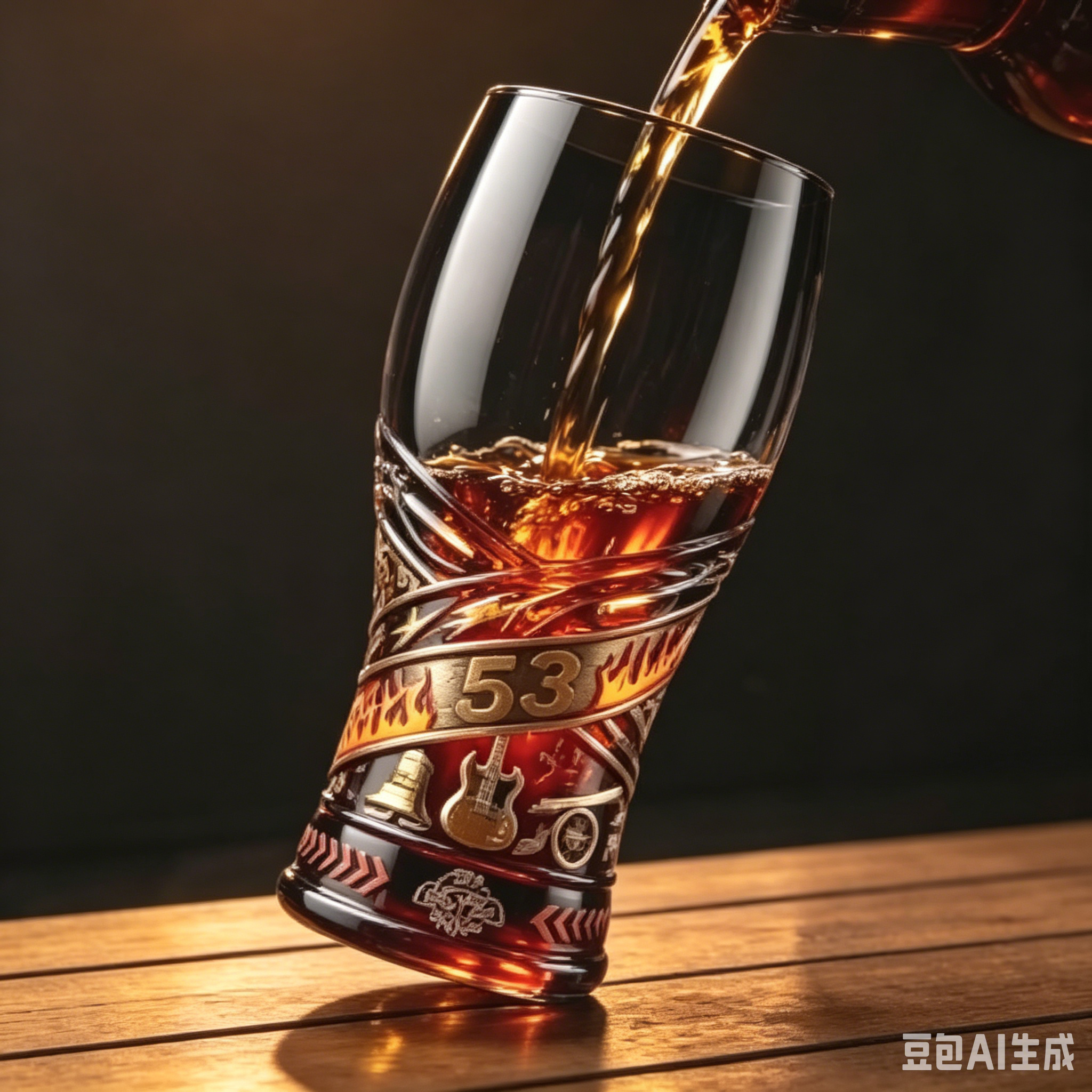 Vintage Rock Music 3D Embossed - Vintage Collectible Glassware ulasan dan harga
