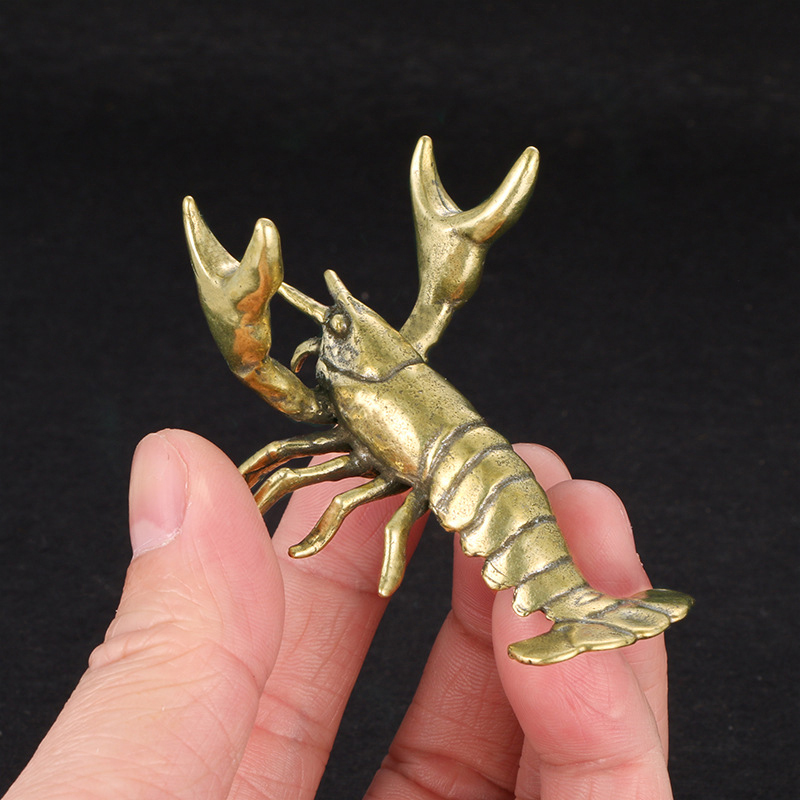 【F】Solid Brass Crayfish Orname - Vintage Collectible Pens ulasan dan harga