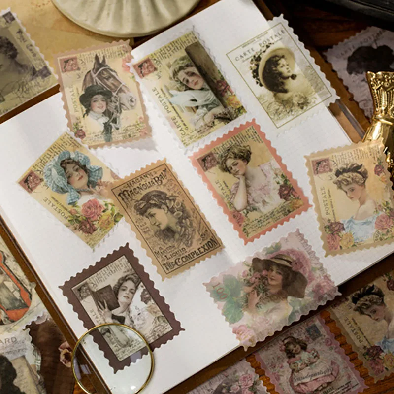 60pcs/lot Vintage Ladies Stamp - Vintage Collectible Stamps ulasan dan harga