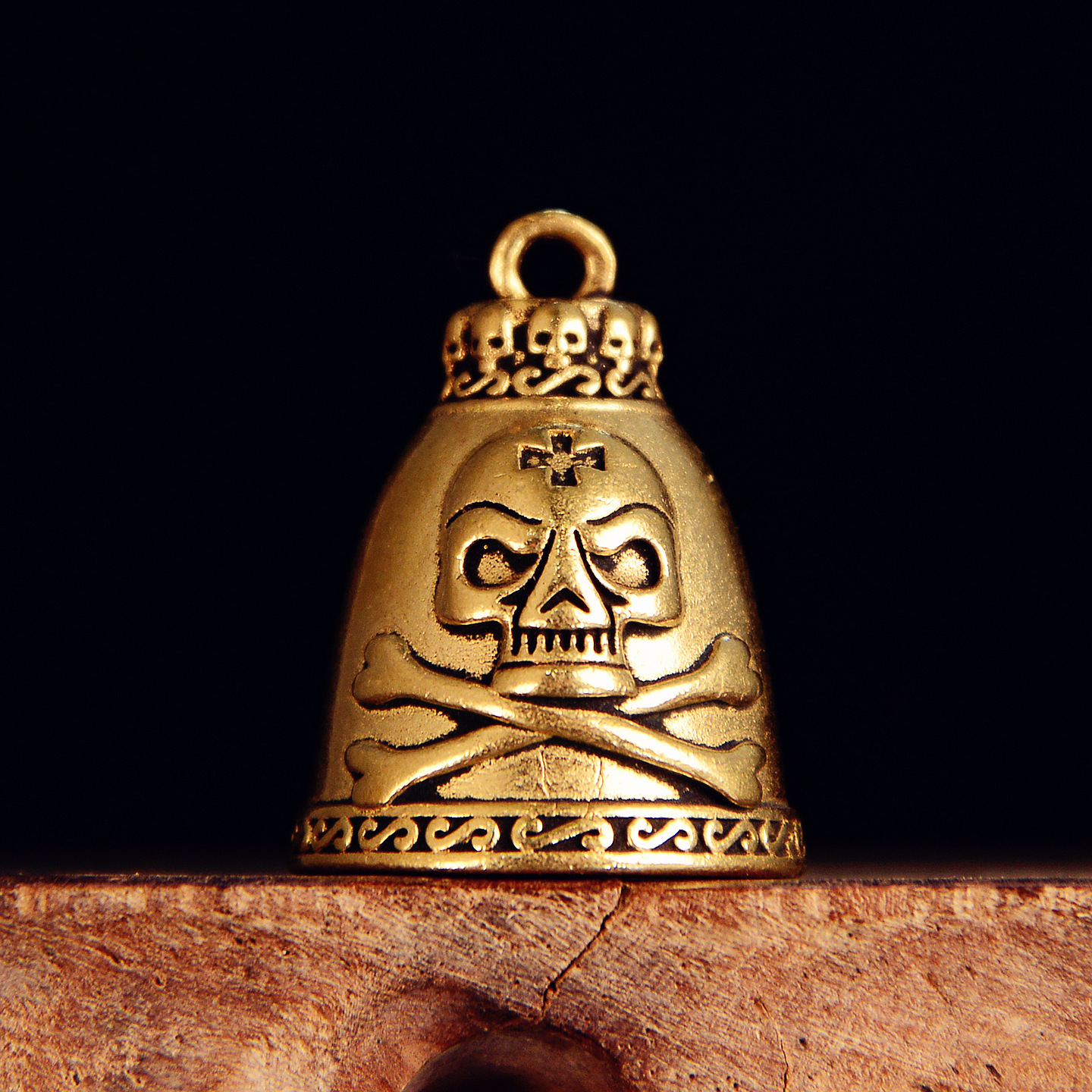 Brass Skull Bell Figurine 3.3c - Vintage Collectible Bells ulasan dan harga
