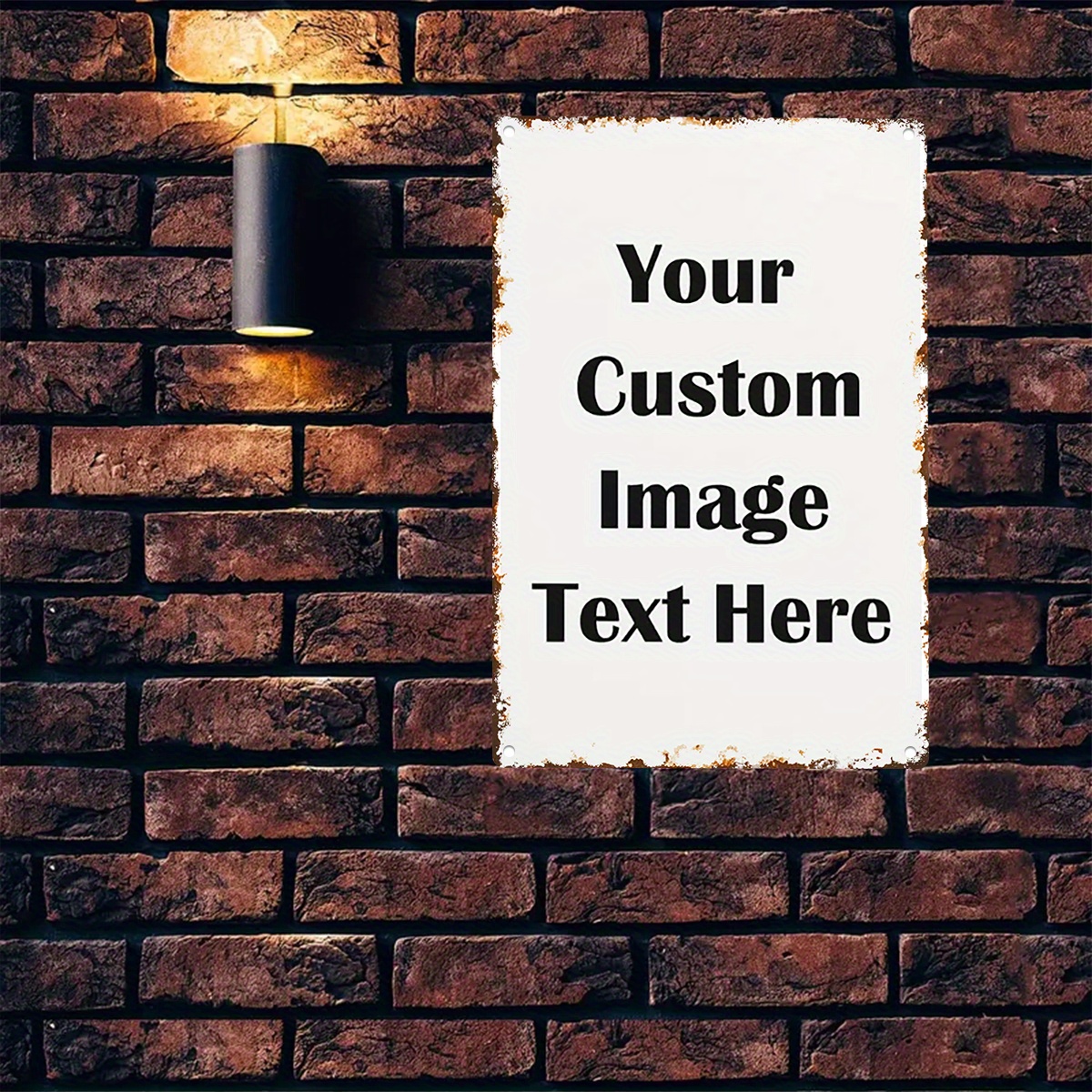 Custom Image/Text Metal Tin Si - Vintage Collectible Plates ulasan dan harga