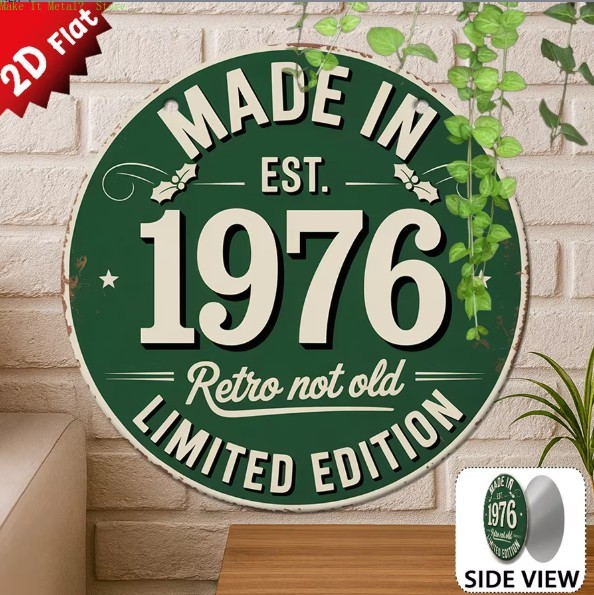 Made in 1976 Retro Not Old 2D  - Vintage Collectible Plates ulasan dan harga