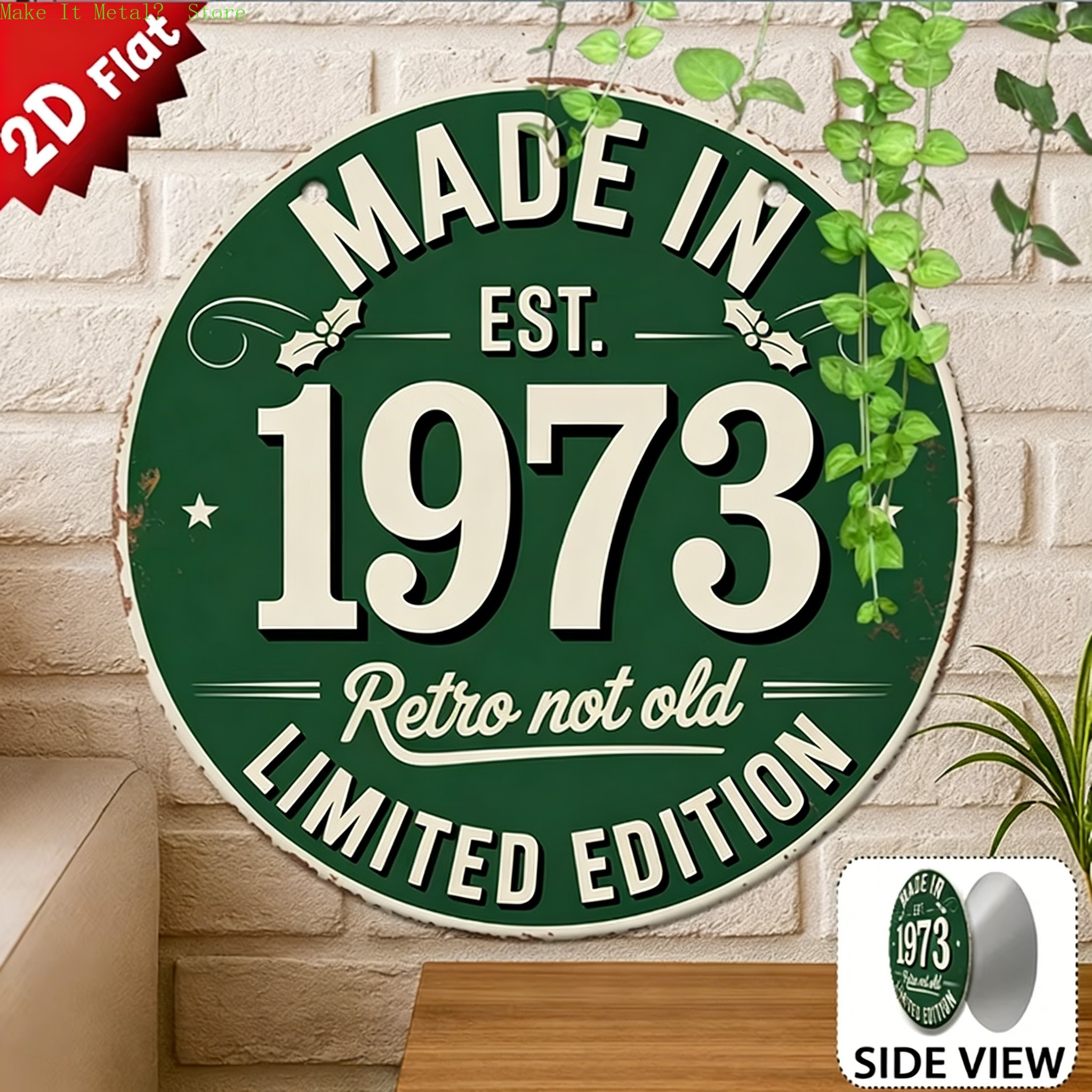 Made in 1976 Retro Not Old 2D  - Vintage Collectible Plates ulasan dan harga