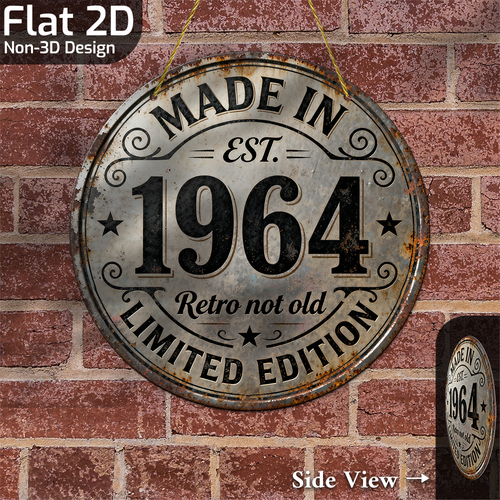 2D Flat, 1pc Vintage 1964 Retr - Vintage Collectible Plates ulasan dan harga