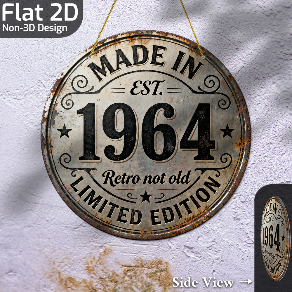 2D Flat, 1pc Vintage 1964 Retr - Vintage Collectible Plates ulasan dan harga